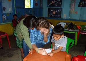 Eliza teaching in Itzapa