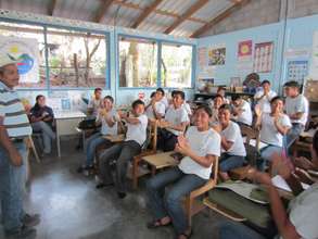Learning about growing and picking coffee