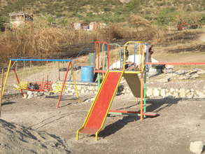 Playground during construction