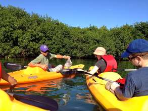 Kyle show visitors the tarpon
