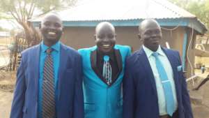 Daniel, brother Ngor & cousin Matuor at Christmas