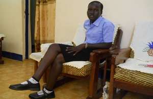 A Langbaar student sports her school uniform