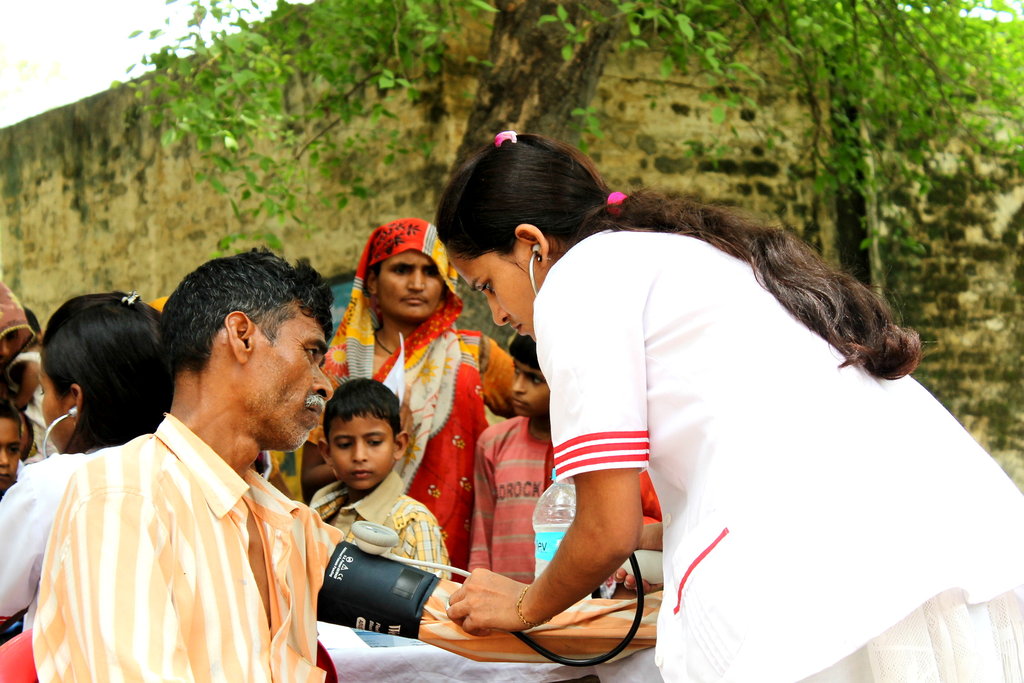Sharda, 2nd year nursing student during the camp