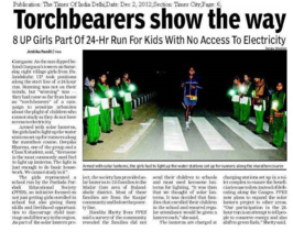 PPES girls as the Torchbearers in the Marathon!