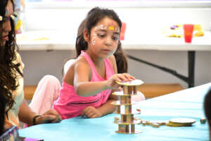 Children celebrating and learning