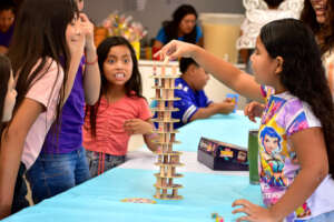 Children celebrating their day at Centro Mayama