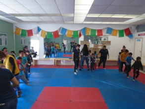 Integration games in their first day.