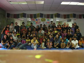 Mayama children with "Up with people" staff