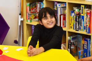 Mayama girl participating in a development session