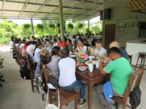 Celebratory meal in Honduras