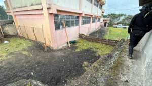 School vegetable garden preparation