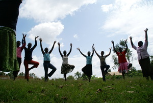 Finding balance with yoga.