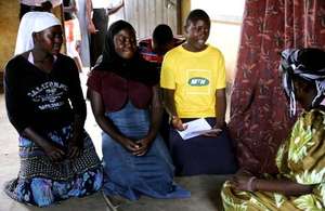 Girls performing skit