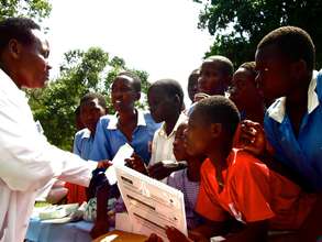 Head midwife Sr. Mary gives health education