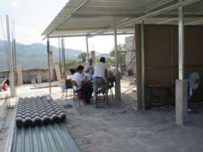 Makeshift classrooms for increased students