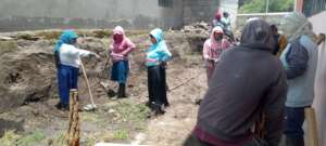 School vegetable garden preparation