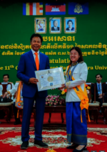 Ms. S receives her college diploma