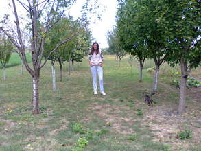 Aleksandra in her new garden
