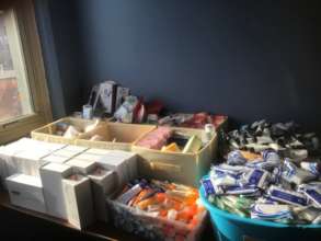 our room full of gifts and giveaways