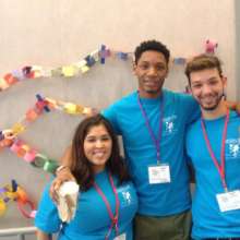 A few of the 200 volunteers