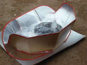 Solar Cooker in Use.