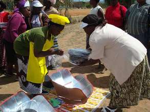 The cooking pot is put in a polythene bag
