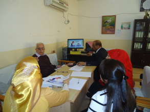 A meeting for the hygiene booklet.