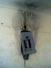 AL school, damaged electric equipment