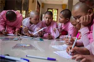 Buddhist Nuns in our Program take the lead