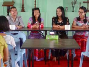 Returning alumni leading a camp panel discussion