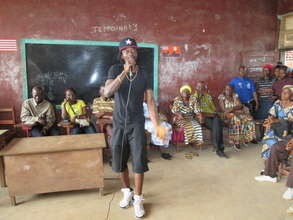 Takun J performing in Bong County.