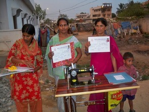 Qualified women in sewing with certificates