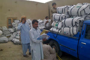ShelterBox aid arriving in Pakistan.
