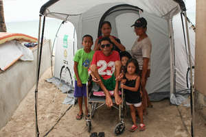 Tents distributed in the Philippines