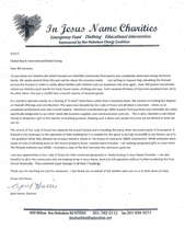 Charity Letter for Help