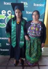 Mayra with her mother