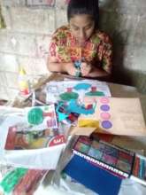 Milvia studying at home