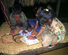Children studying