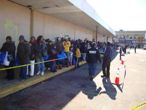 The line forms quickly.