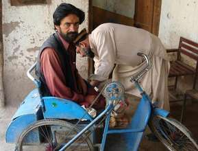 Double Amputee During Cycle Repairing