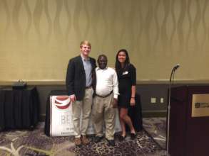 Aloysious with our Presidents at Benefit Dinner