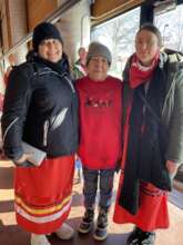 Amy, Joyce and Alexandra, during MMIW, March 2020
