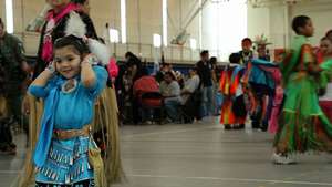 Girl at pow wow in Minnesota