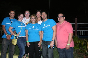 Volunteers from Hewlett Packard and our President