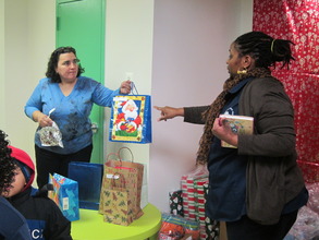 Giving Toys to Parents for Christmas Morning