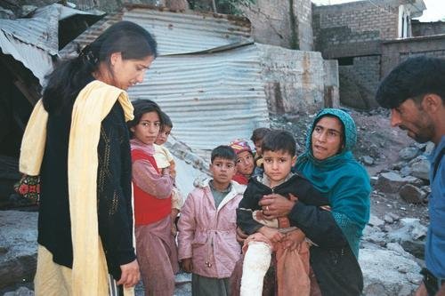Earthquake Aid for Women and Children Survivors