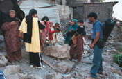 Earthquake Aid for Women and Children Survivors