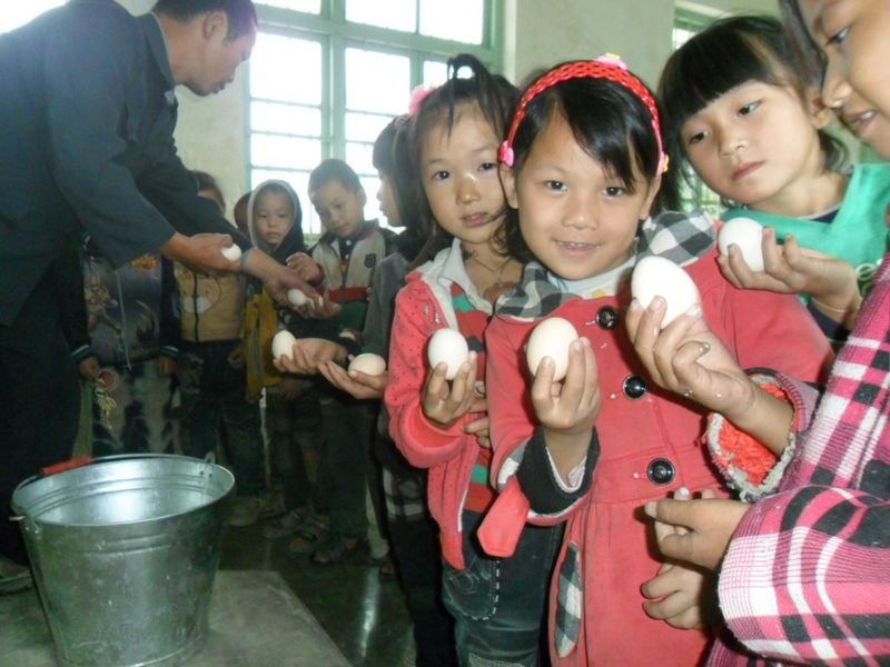 An egg a day for kids in rural China