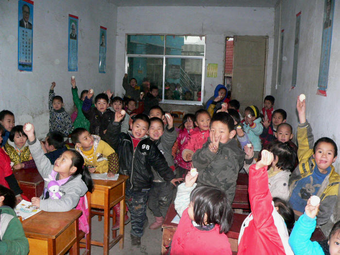 An egg a day for kids in rural China