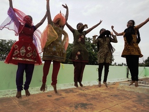 Stress relieved girls on air